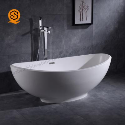 China Acrylic Freestanding Soaking Bathtub Matt White For Office Building for sale