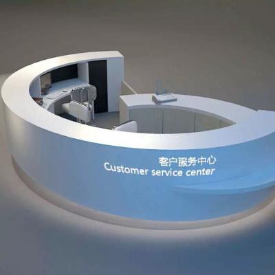 China Semi Circle Airport Reception Desk for sale