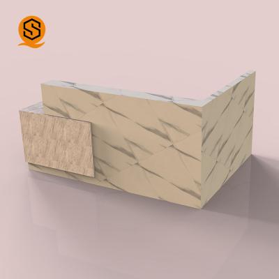 Chine Réceptions extérieures solides de marbre de salon de Front Counter Artificial Stone Corian à vendre