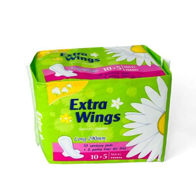 Cina Wholesale High Quality Feminine Hygiene Big Winged Feminine Pads Disposable Night Use Anion women Sanitary Napkin in vendita