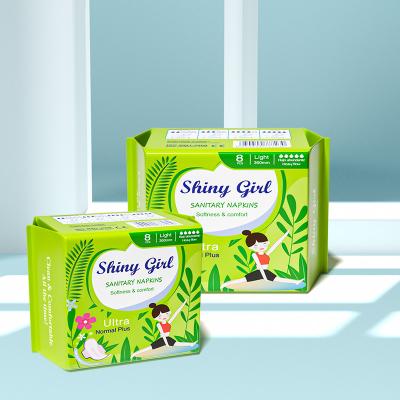 Cina Wholesale Breathable Thick Period Girl Pad Ladies Menstrual sanitary Pad Disposable Biodegradable Winged Panty Liner in vendita