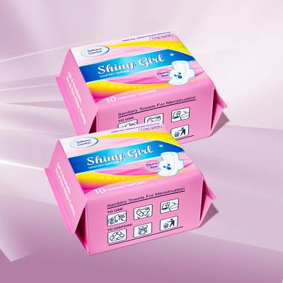 Cina Ultra Thin Menstrual Period 245mm Cotton Breathable Sanitary Napkin for Women Ladies in vendita