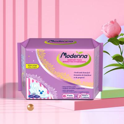 China Serviço sanitário de mulher Toalha sanitária Pad sanitário Mulheres Serviço sanitário Alado Super absorvente descartável à venda