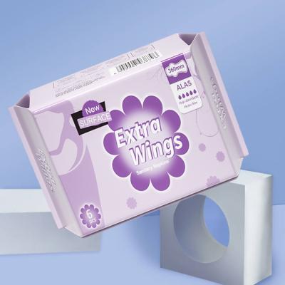 China Travelling Use Cotton Winged Soft Personal Care Ladies Air-laid Paper Sanitary Napkins for sale