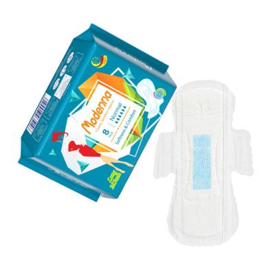 China Customizable Breathable Nighttime Sanitary Napkins With Fluff Pulp for sale