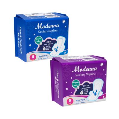 China Night Cotton Material Thick Disposable Sanitary Napkin With Advanced Absorbency for sale