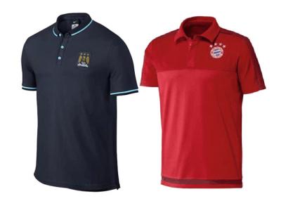 China Bayern Munich Red Soccer Polo Shirts Manchester City Football Lapel Uniform for sale