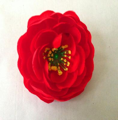 China Artificial Faux Silk Real Touch Diameter 10cm Tea Rose Flower Head for sale