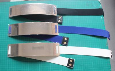 China Eco friendly Cloth Belts For Women metal plate with elastic webbing for sale