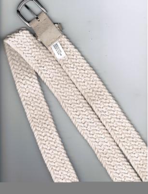 China Custom Cotton braiding fashion cloth belts for women , 3 - 5cm width white belt for sale