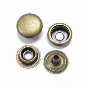 China Custom Dry Cleaning Pantone Color Bronze Snap Buttons Eco-Friendly for sale