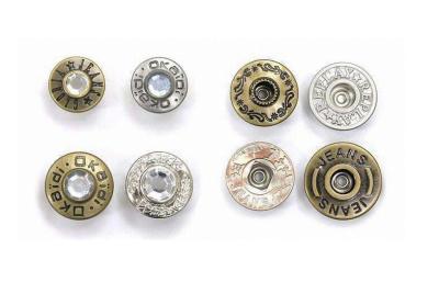 China Custom Made Metal Washable Snap Buttons For Clothing Round Shape for sale