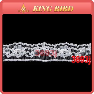 China White 100% nylon lace for sock and cloth lace ribbon trim for tablecloth for sale