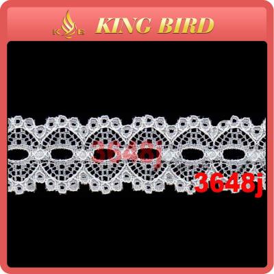 China Soft Touch Feeling No stretch Wide Lace Ribbon Trim / embroidered ribbon trim for sale