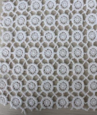 China Qmilch Water Soluble Lace Circle Pattern White color in Milk Cotton for sale