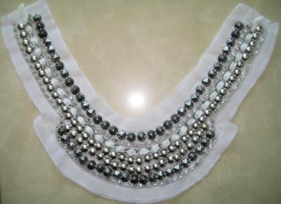 China Europe Hand made neckline crystal bead collar necklace , Trimming lace beads for sale