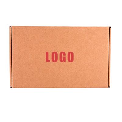 China Recycled Materials Custom Printed Yellow Shipping Mailer Corrugated Cardboard Box Packaging E-Commerce Flat Groove Box for sale