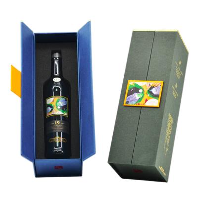 China Recycled Materials Wholesale Logo Recycled Materials Coated Paper Wine Packaging Boxes From Customer for sale