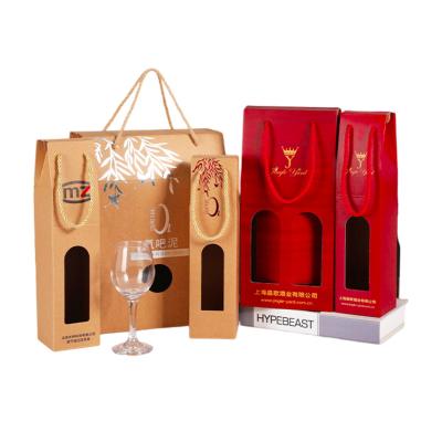 China Materials Dongguan Factory Recycled Luxury Cardboard Wine Gift Karft Custom Printed Paper Box for sale