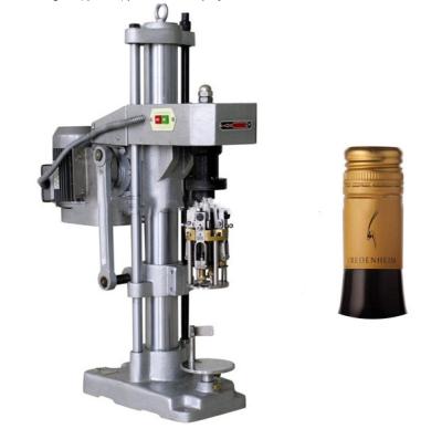 China Beverage Bordeaux Wine Bottle Cork Aluminum Foil Machine Green Glass Capping Machine Voltage 220V/380V for sale