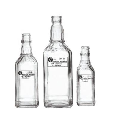 China Fancy Glass Beverage Bottles With Glass Cork For Alcohol Vodka 750ml for sale