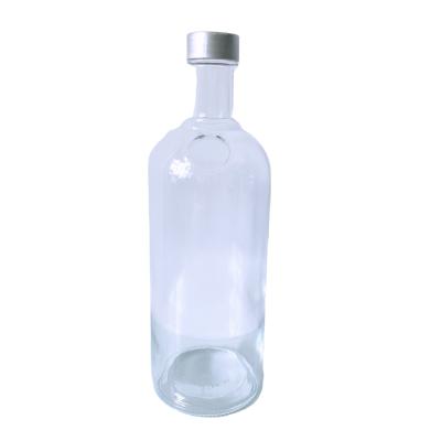 China Liquor Vodka Brandy Liquor Alcohol Clear 1000ml Glass Bottles With Glass Cork for sale