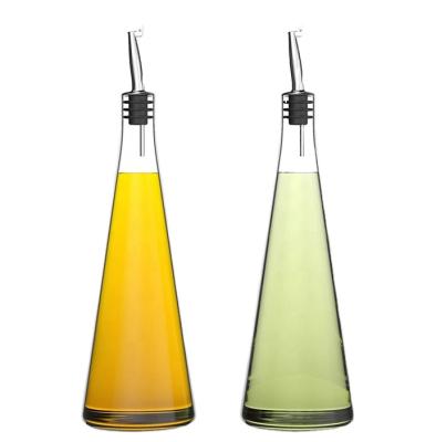 China Clear Glass Frying Oil Cone Bottle For Olive Oil 250ml 500ml 750ml 1000ml for sale