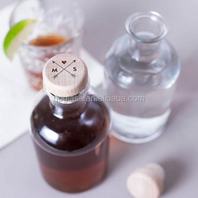 China Sustainable 250ml Clear Medicine Glass Bottle With Cork SGS for sale