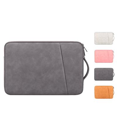 China KS-ND08A Wholesale 13.3 14.1 15.4 Inch PU Leather Protective Laptop Bag with Zipper and Handle for Apple iPad Macbook for sale