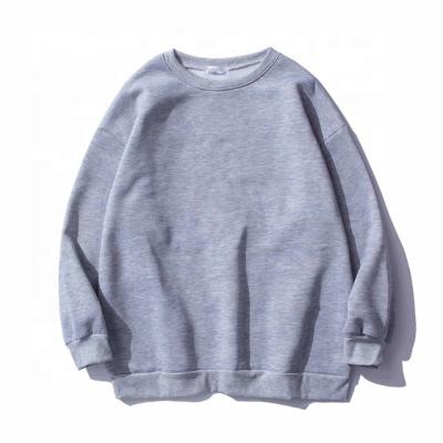 China Wholesale French Fleece Fabric Gray Stringless Oversized Cotton Crewneck Terry Hoodies Sweatshirt For Men Anti-wrinkle Unisex White Striped for sale