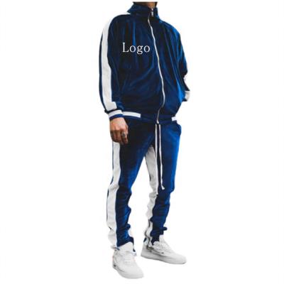 China Wholesale Mens Breathable Spring Track Pants Suits Training Sportswear Jogging Custom Velor Velor Joggers Tracksuit Set Polyester For Men for sale