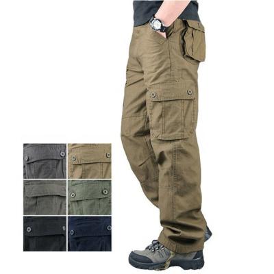 China Men's Cargo Loose Oversize Loose Heavy Anti-Wrinkle Streetwear Stacked Cotton Trousers Sweatpants With Pockets Custom Logo For Men for sale