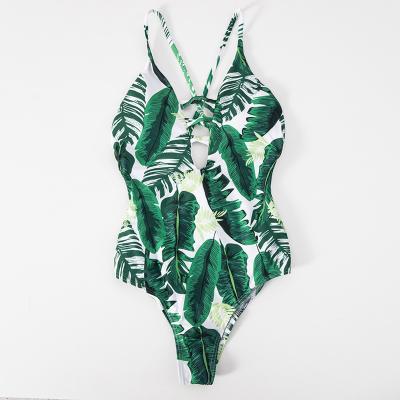 China 2022 Antibacterial Floral Print Bathing Suit High Waisted Women Bathing Suit One Piece Swimwear for sale