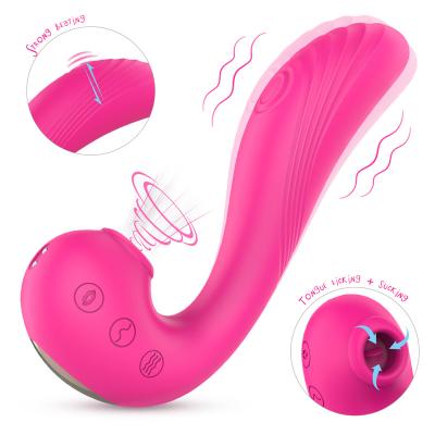 China 9 Modes Vibration* 9 Modes Suction and Multi-Color Cupidlover Tongue Clitoris Suction Cup Vibrator Suction Cup Powerful Tapping G-spot Licking Clit Suction Vibrator for sale