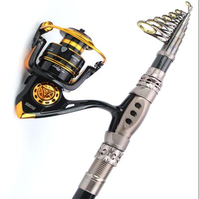 China Retractable length and portable wholesald Booney Amazon kids mini fishing combo, mini telescopic fishing combo with fishing bag for sale