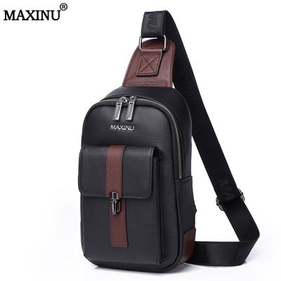 China Wholesale Hot Selling MAXINU Quality Real Leather Men's Tops Cross - Body Bag Men Chest Bag for sale