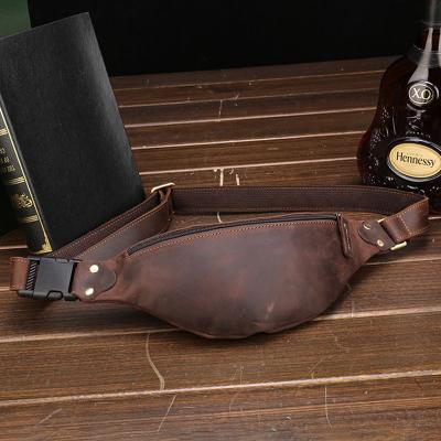 China Water Resistant 2021 Trending Products ODM Hot Selling Belt Bag Leather China Factory Minimalist Waist Bag For Men for sale