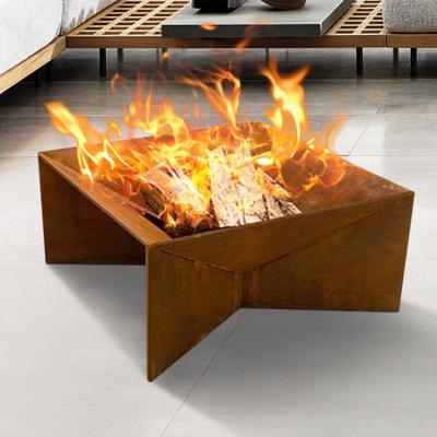 China Easily Cleaned Outdoor Fire Place Garden Barbecue Grill Propane Fire Pit,Corten Firedamp,Cheap Wood Burning Stove for sale