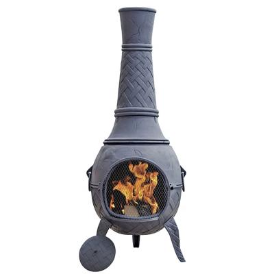 China Outdoor Fireplace Stocked Insert Wood Modern Cast Iron Chimeneas Outdoor Wood Fire for sale