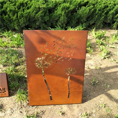 China Eco-friendly window laser cut corten steel decorative metal wall privacy metal mesh screen house exterior panels for sale