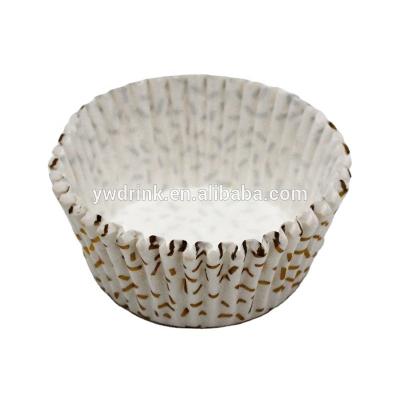 China Hot Sale Disposable Gold Foil Cupcake Disposable Paper Baking Liners for sale