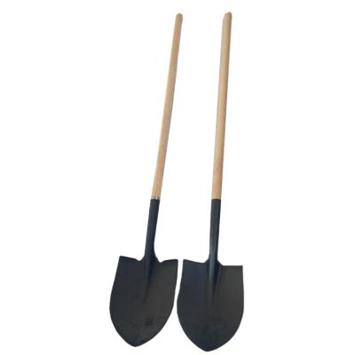 China S503MY S501MY S512MY S518MY Excavator Shovel Agriculture With Long Handle Wooden Rail Steel Shovel Shovel Shovel for sale