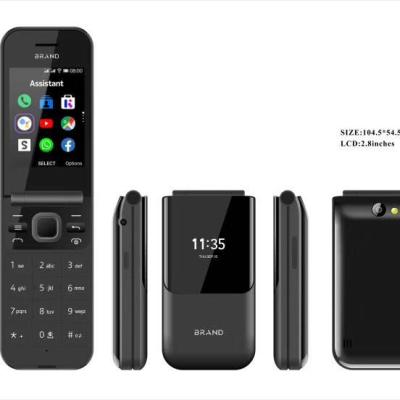 China Brand New Feature 2g Phone Dual SIM Card Folding Phone 2.8 Inch and 1.44 Inch Dual LCD for sale