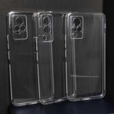 China Luxury Shockproof Crystal Clear Airbag Shockproof Soft tpu Phone Case For VIVO V21 V21E 4G 5G Transparent Protective Back Cover for sale