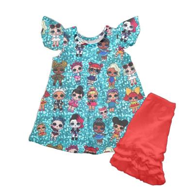 China Wholesale Casual Baby Dress Designs Boutique Clothing Summer Girls Fancy Dress Set for sale