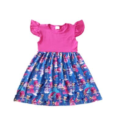 China Summer Breathable Wholesale Cheap Cartoon Kids Clothing Sleeveless Children Milk Girl Baby Silk Dress for sale