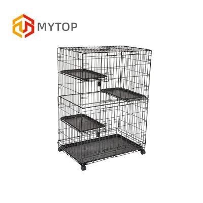 China Luxury Stocked Stainless Steel Vet Cages Custom Wholesale Wire Cat Pet Shop Large Scale Metal Net Cage for sale