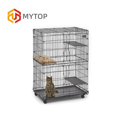 China Sale High End Luxury Simple Outdoor Single Door Stainless Steel Pet Double Door Stainless Steel Veterinary Combination Cat Cage for sale