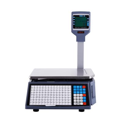 China Weighing Scale with Printer for Barcode Label Printing Balance Scale Digital Weight for Vegetable Meat Fruit Width: 30~60mm for sale