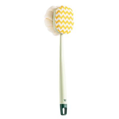 China All Natural Plastic Bristle Long Handle Bath and Sponge Back Brush for sale